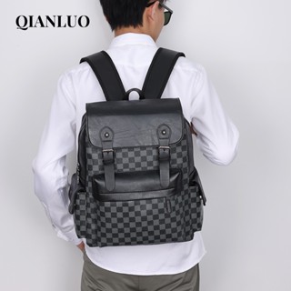 QIANLUO กระเป๋าเป้กระเป๋าแฟชั่น Mens Backpack 2023 NEW L95S0M9