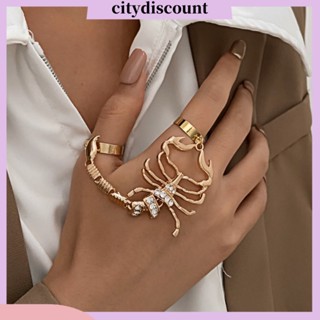 &lt;citydiscount&gt; แหวนชุบไฟฟ้า พลอยเทียม รูปแมงป่อง 2 นิ้ว สไตล์พังก์