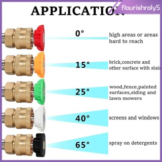 [Flourishroly5] หัวฉีดแรงดัน หมุนได้ เชื่อมต่อเร็ว 1/4 นิ้ว สําหรับทําความสะอาดหินปู