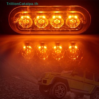 Trillioncatalpa ไฟเตือนฉุกเฉิน LED 4 ดวง สว่างมาก สําหรับติดด้านข้างรถยนต์