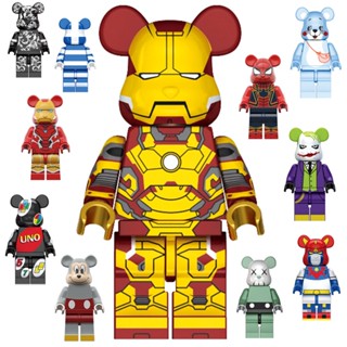 ตุ๊กตาฟิกเกอร์ Lego Violent Bear Minifigures Hero Iron Man ของเล่นสําหรับเด็ก