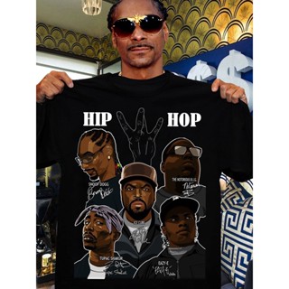 [S-5XL]2P Bootleg เสื้อยืดสีดำ（HIP HOP | TUPAC SHAKUR| SNOOP DOGG | THE NOTORIOUS B.I.G | ICE CUBE | EAZY-E )