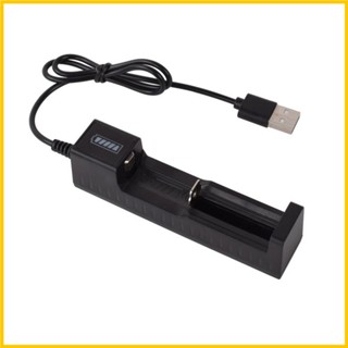 Runrun อุปกรณ์ชาร์จแบตเตอรี่ USB สําหรับแบตเตอรี่ลิเธียมไอออน 4 2V 18650 18490 1 ช่อง