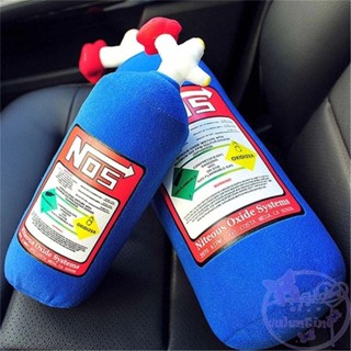 หมอนรองคอ ผ้ากํามะหยี่ขนนิ่ม รูปขวดออกไซด์ NOS Nitrous แบบสร้างสรรค์ สําหรับรถยนต์ วันวาเลนไทน์