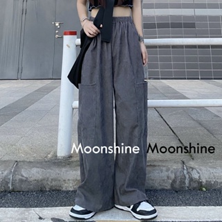 Moon  กางเกงขายาว คาร์โก้ กางเกง เชือกอเมริกันคลาสิค Cargo pants 2023 NEW fashion ทันสมัย Trendy พิเศษ ES220024 36Z230909