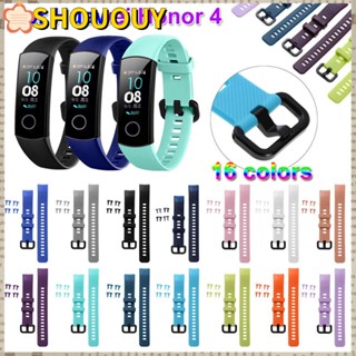 Shououy สายนาฬิกาข้อมือซิลิโคน คลาสสิก สีสันสดใส สําหรับ Honor Band 4 5