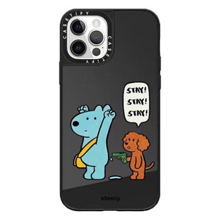 Casetify เคสโทรศัพท์มือถือแบบกระจก ลายการ์ตูนสุนัข สําหรับ Iphone 14 pro max 14Promax 13