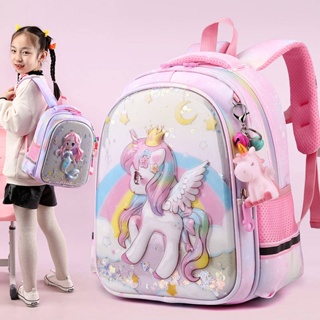 Kindergarten Backpack Girls Intermediate and Advanced Kindergarten Classes Lightweight Cute Spine Protection Burden Reduction Children Good-looking Cartoon Backpack ZrAb