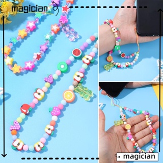 Magic สายคล้องโทรศัพท์มือถืออะคริลิค แบบนิ่ม กันหาย หลากสี สร้างสรรค์ สําหรับผู้หญิง