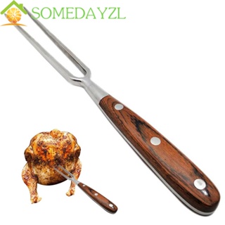 Somedayzl ส้อมจิ้มเนื้อ เนื้อหมู ไก่งวง สําหรับย่างบาร์บีคิว สเตนเลส