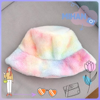 Mihan หมวกผ้าขนสัตว์สีรุ้งสําหรับผู้หญิง