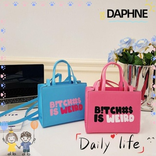 Daphne กระเป๋าสะพายไหล่ สะพายข้าง หนัง Pu ทรงโท้ท 10 สี สําหรับผู้หญิง