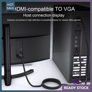 Rga อะแดปเตอร์แปลงวิดีโอ HDMI เป็น VGA รองรับ 1080P Mini Lossless อุปกรณ์เสริมคอมพิวเตอร์ 18 เมตร