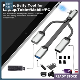 Rga 4 in 1 ฮับแยกสายเคเบิล Type C อะลูมิเนียมอัลลอย 10Gbps อเนกประสงค์ สําหรับแล็ปท็อป