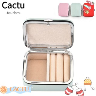 Cactu กล่องเครื่องประดับ แหวน ต่างหู หนัง PU ขนาดเล็ก