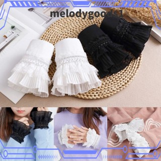 Melodygoods1 ปลอกแขนปลอม ป้องกันแดด ข้อศอก แผลเป็น 1 คู่