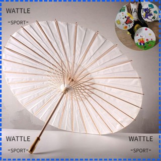 Wattle ร่มกระดาษ ลายดอกไม้ สไตล์จีนโบราณ สีขาว สําหรับผู้หญิง 5 ชิ้น