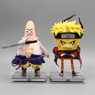 ส่งฟรี พร้อมส่ง โมเดลฟิกเกอร์ การ์ตูนนารูโตะ SpongeBob SquarePants Uchiha Pie Daxing Naruto Sasuke ของขวัญ สําหรับตกแต่ง