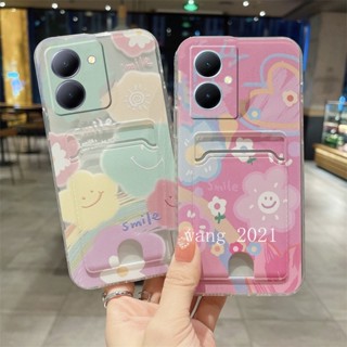 ใหม่ เคสโทรศัพท์มือถือแบบนิ่ม TPU ลายดอกไม้ หัวใจ นักบินอวกาศ สร้างสรรค์ แฟชั่น สําหรับ VIVOY27 VIVO Y27 Y36 Y78 5G 2023