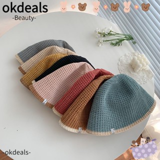 Okdeals หมวกบักเก็ต ผ้าถัก ระบายอากาศ สไตล์ฮิปฮอป สําหรับผู้หญิง