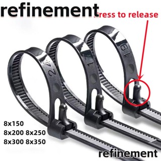 Refinement ซิปพลาสติก ไนล่อน สําหรับผูกสายเคเบิ้ล 100 ชิ้น