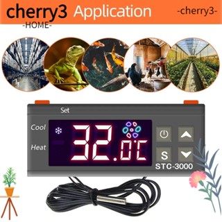 Cherry3 เครื่องควบคุมอุณหภูมิดิจิทัล STC-3000 พร้อมเซนเซอร์ทําความร้อน