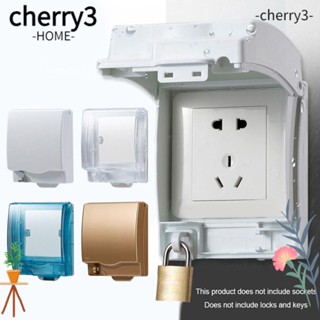 Cherry3 ฝาครอบซ็อกเก็ตสวิตช์ 86 แบบ ล็อกได้ ติดผนัง สําหรับกลางแจ้ง