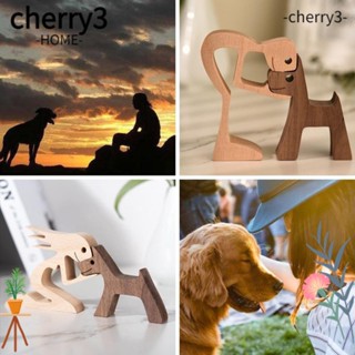 Cherry3 รูปปั้นสุนัข แบบไม้ สําหรับตกแต่งบ้าน