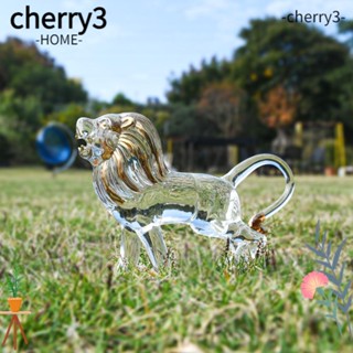 Cherry3 ฟิกเกอร์คริสตัลใส รูปสิงโต 6.1 นิ้ว แฮนด์เมด สีขาว สําหรับตกแต่งบ้าน