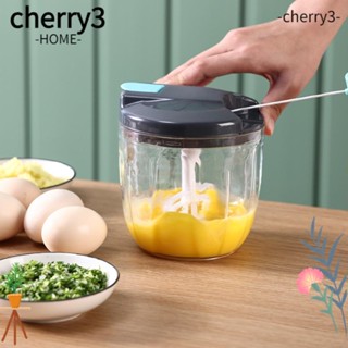 Cherry3 เครื่องปั่นผสมอาหาร กระเทียม ถั่ว หัวหอม พริกไทย แบบใช้มือดึง ขนาดพกพา 520 มล.