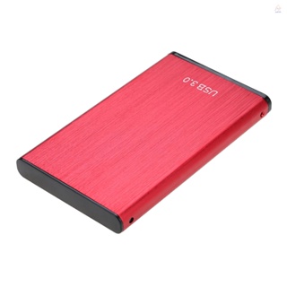 เคสฮาร์ดดิสก์ SATA เป็น USB3.0 SSD HDD ความเร็วสูง 2.5 นิ้ว 6Gbps พร้อมสายเคเบิล USB สีแดง