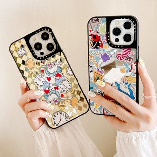 เคสโทรศัพท์มือถือ แบบกระจก ลายการ์ตูน Alice in Wonderland แฟชั่น สําหรับ iPhone 14 13 12 11 14Plus iPhone11