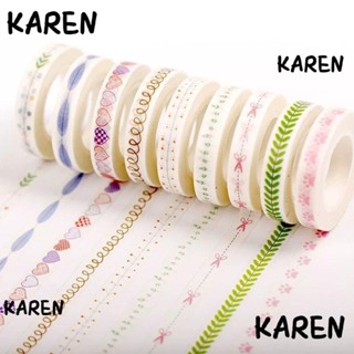 Karen เทปวาชิ เทปกาว ฉลากไดอารี่ ฉีกได้ DIY ตกแต่ง กระดาษเหนียว