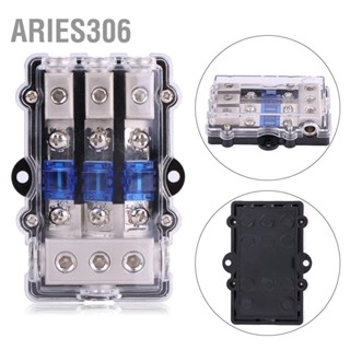 Aries306 Universal 60A รถยนต์รถยนต์รถยนต์สเตอริโอพลังงานเสียงกล่องฟิวส์กล่องใส่บล็อก 1 ใน 3 วิธีออก