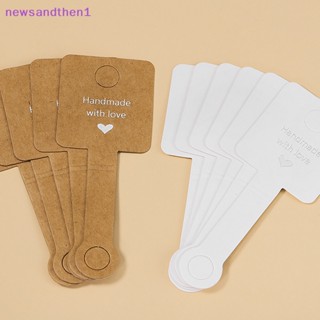 Newsandthen1 50 ชิ้น 4x10 ซม. สร้อยข้อมือ กาวในตัว แสดงบัตร เครื่องประดับ ที่ใส่กระดาษแข็ง สําหรับธุรกิจขนาดเล็ก วันหยุด ของขวัญ วัสดุบรรจุภัณฑ์ที่ดี