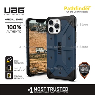 Uag Pathfinder Series เคสโทรศัพท์ สําหรับ iPhone 13 Pro Max / 13 Mini พร้อมฝาครอบป้องกัน แบบทหาร - สีน้ําเงินกรมท่า