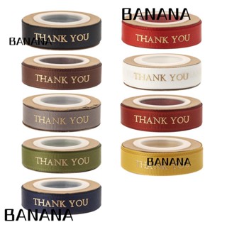 Banana1 ริบบิ้น ลายดอกไม้ Thank You สําหรับตกแต่งเค้ก