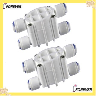 FOREVER ท่ออัตโนมัติ 4 ทาง 1/4 นิ้ว ระบบ 1/4 นิ้ว สีขาว สําหรับ RO Reverse Osmosis