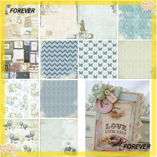 Forever แผ่นแม่แบบ ตัดลายพื้นหลัง สไตล์วินเทจ DIY สําหรับตกแต่งสมุด กระดาษ 24 แผ่น