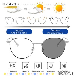 Eutus แว่นตา ป้องกันแสงสีฟ้า เปลี่ยนสีได้ ป้องกันสายตา สําหรับผู้ชาย และผู้หญิง