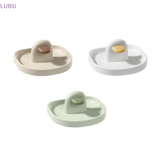 Lubu ชั้นวางฝาหม้อ ไม้พาย สีขาว สีเหลือง สีเขียวอ่อน เพื่อความปลอดภัย