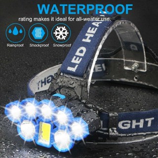 USB Rechargeable 8 LED Headlamp Headlight Flashlight Head Light Torch Waterproof