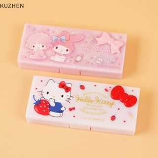 [FunnyHouse] ใหม่ กล่องเก็บเครื่องสําอาง ผ้าฝ้าย ลายการ์ตูน Hello Kitty My Melody น่ารัก กันน้ํา แบบพกพา