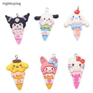 [highbuying] จี้เรซิ่น รูปไอศกรีม Ch Kawaii สําหรับทําเครื่องประดับ ต่างหู สร้อยคอ แฮนด์เมด DIY 5 ชิ้น