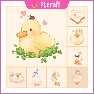 【PC】ภาพวาดปักเพชร ลายเป็ดสีเหลือง 5D ขนาด 30x30 ซม. 40x40 ซม. 50x50 ซม. DIY สําหรับตกแต่งผนังบ้าน