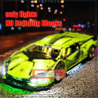 Lamborghini บล็อคตัวต่อโมเดลรถยนต์ ขนาด 1:14 ของเล่นสําหรับเด็ก