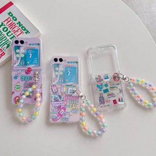 เคสโทรศัพท์มือถือ แบบใส ฝาพับ พร้อมช่องใส่บัตร สําหรับ Samsung Galaxy Z Flip 5 4 3 2 1 5G Z Flip3 Flip4 Flip5 Flip2 Flip1 90S