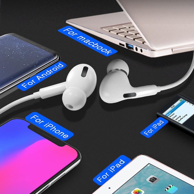 ชุดหูฟังอินเอียร์ แบบมีสาย Type-C สําหรับ iPhone 11 12 13 14 Plus XS MAX
