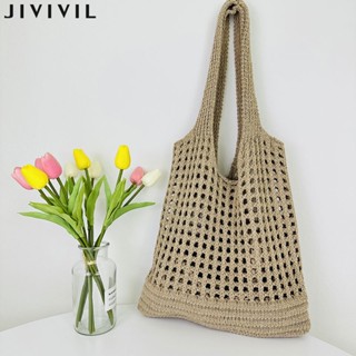 JIVIVIL กระเป๋าเป้สะพายหลังสีทึบผู้หญิงสีเดียวคัตเอาท์