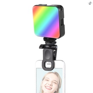 {fly} Andoer W64RGB โคมไฟ RGB 2500K-9000K หรี่แสงได้ 20 เอฟเฟค สําหรับประชุมออนไลน์ ไลฟ์สด แท็บเล็ต คอมพิวเตอร์